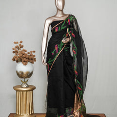 Pure Kora Silk Organza Saree with Jamdani Weaving  SAN4929