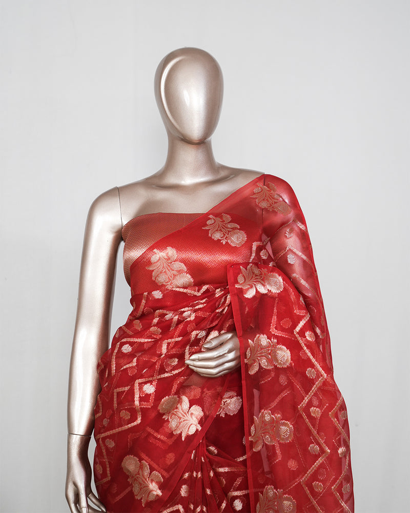 Pure Organsa Banarasi Saree SAN4818