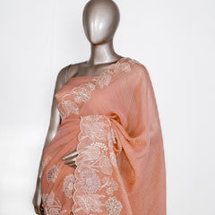 Striped Pure Viscose Organza Saree SAN4264