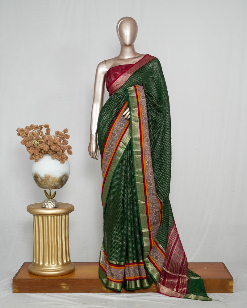 Mysore Semi Silk Saree with Kalamkari SAN4981