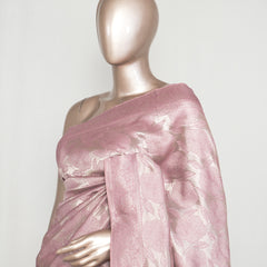 Soft Blush Pink Jacquard banarasi semi silk Saree SAN4553