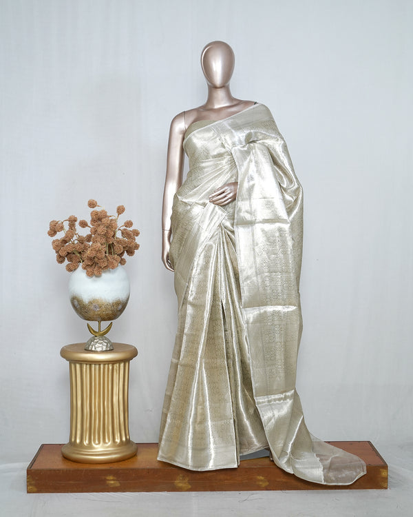 Pure Silver Tissue Saree  SAN4255