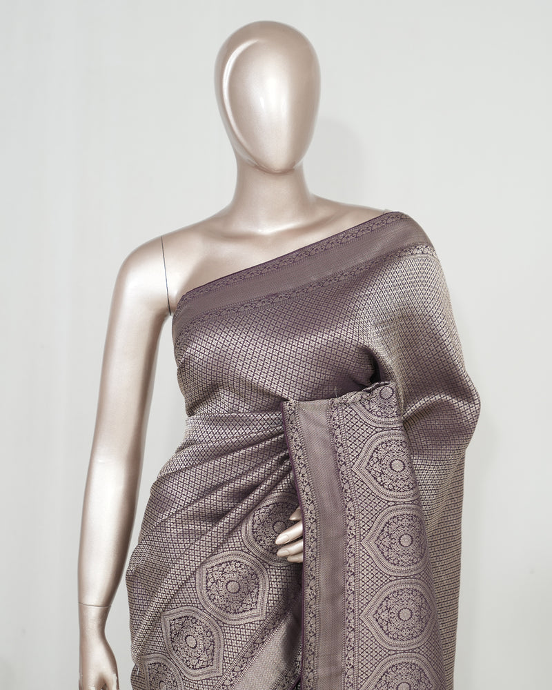 Semi Silk Brocade Banarasi Saree  SAN4638