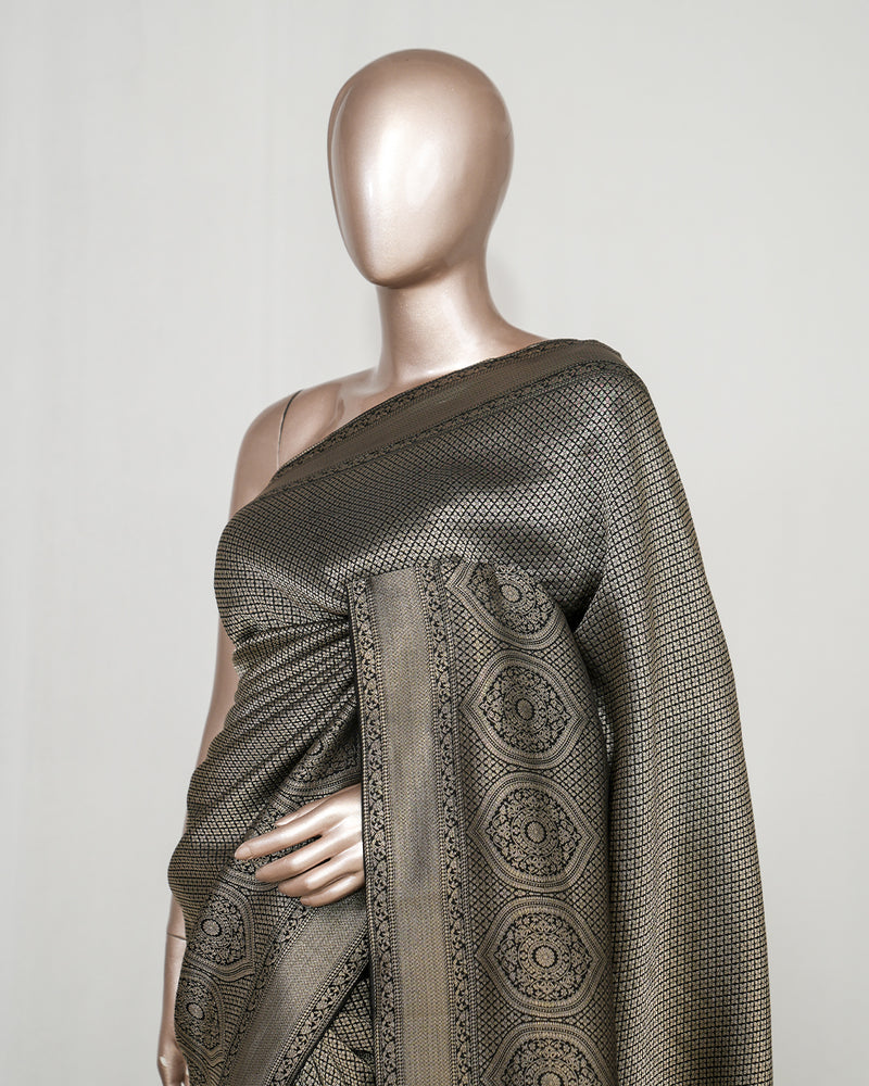 Semi silk with rich brocade weave  SAN4631