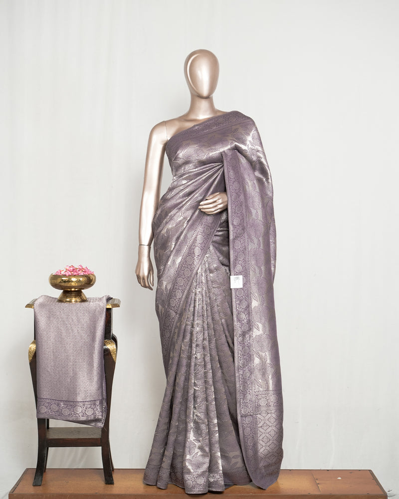 Jacquard banarasi semi silk Saree  SAN4549