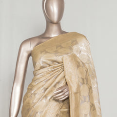 Light Golden Jacquard Banarasi semi silk Saree  SAN4550