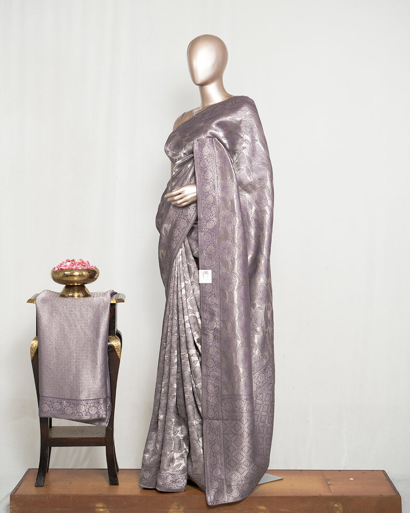 Jacquard banarasi semi silk Saree  SAN4549