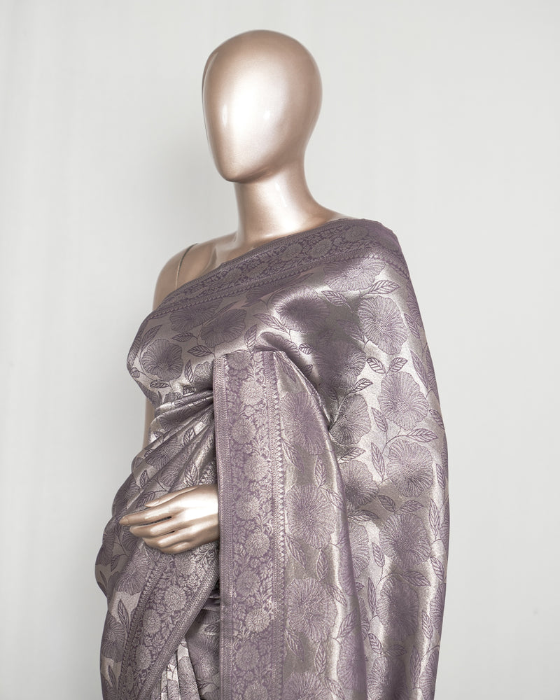 Jacquard banarasi semi silk Saree  SAN4549