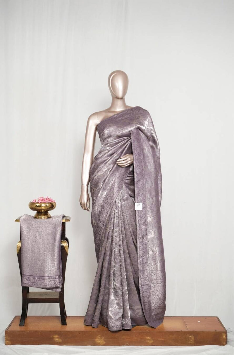 Jacquard banarasi semi silk Saree  SAN4549
