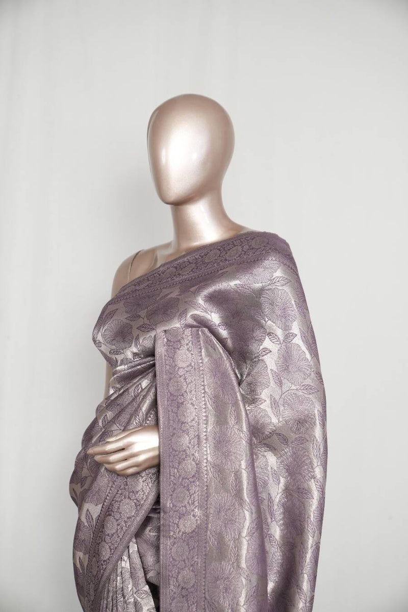 Jacquard banarasi semi silk Saree  SAN4549