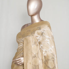 Light Golden Jacquard Banarasi semi silk Saree  SAN4550