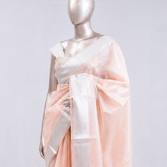 ⁠Pastel Peach tissue cotton linen SAN5485