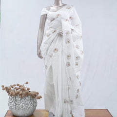 Bloom butta raw cotton saree SAN5548  D