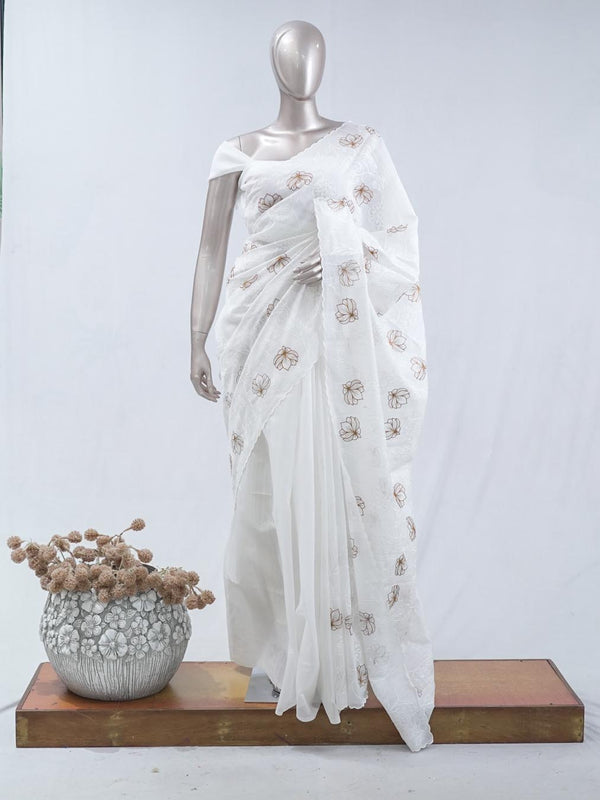 Bloom butta raw cotton saree SAN5548  D