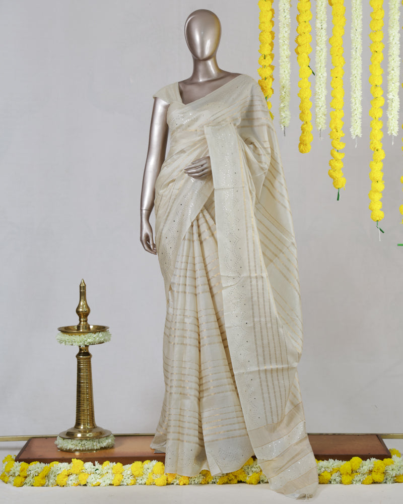 Premium Onam Pure Tussar Silk Saree