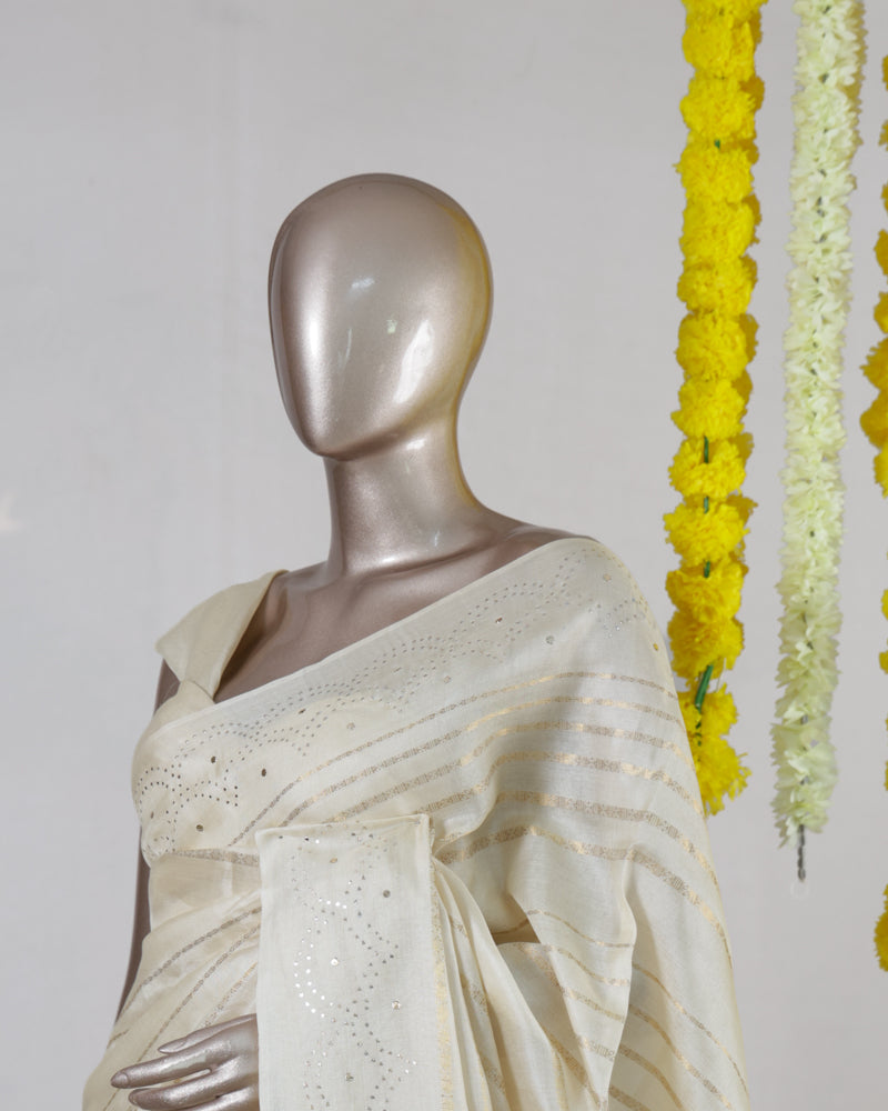 Premium Onam Pure Tussar Silk Saree