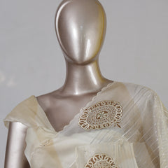 Premium Organza Embroidered Onam Saree