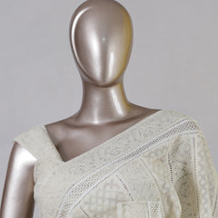 Ivory Chanderi Jacquard Onam Saree