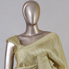 Golden Striped Banarasi Onam Saree