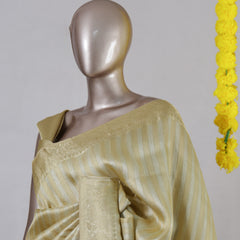 Golden Striped Banarasi Onam Saree