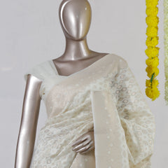 Ivory Chanderi jacquard Onam Saree
