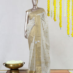 Semi-Silk Golden Border Onam Saree