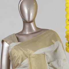 Semi-Silk Golden Border Onam Saree