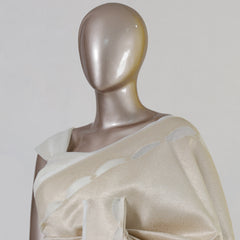 Ivory Chanderi Brocade Onam Saree