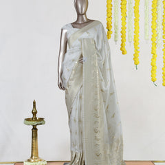 Ivory Swan Heritage Kasavu Saree