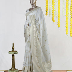 Ivory Swan Heritage Kasavu Saree
