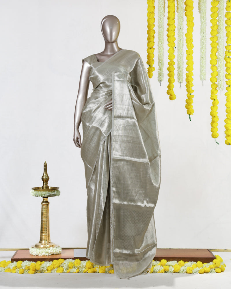 Pearl Mist Tissue Saree