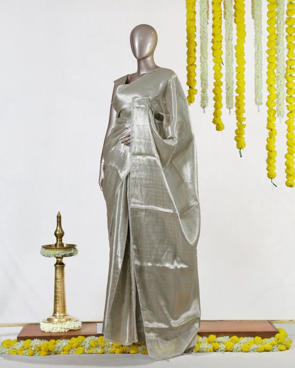 Pearl Mist Tissue Saree