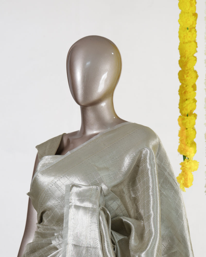 Pearl Mist Tissue Saree