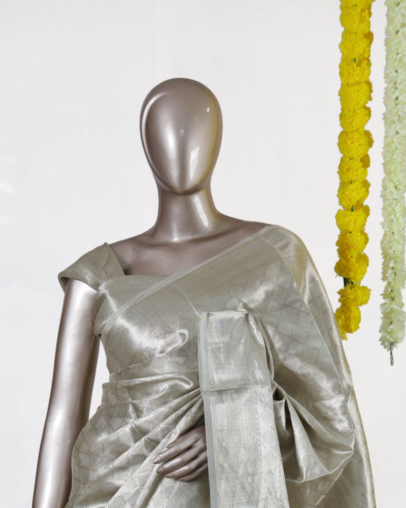 Pearl Glow Tissue Saree