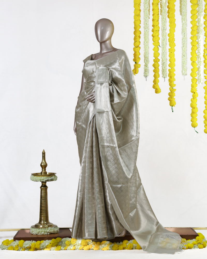 Pearl Glow Tissue Saree