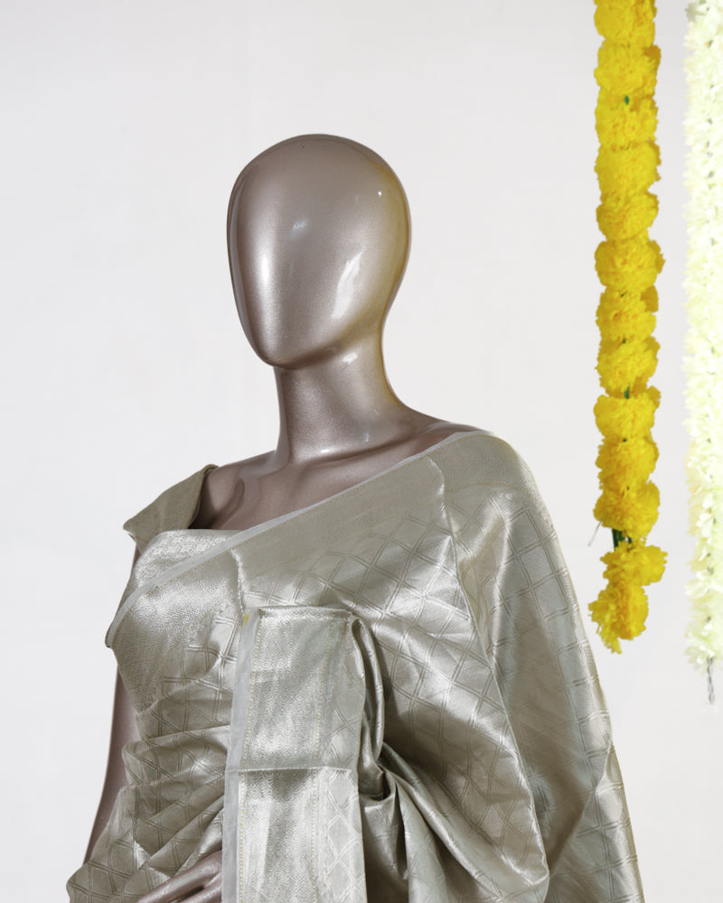 Pearl Glow Tissue Saree