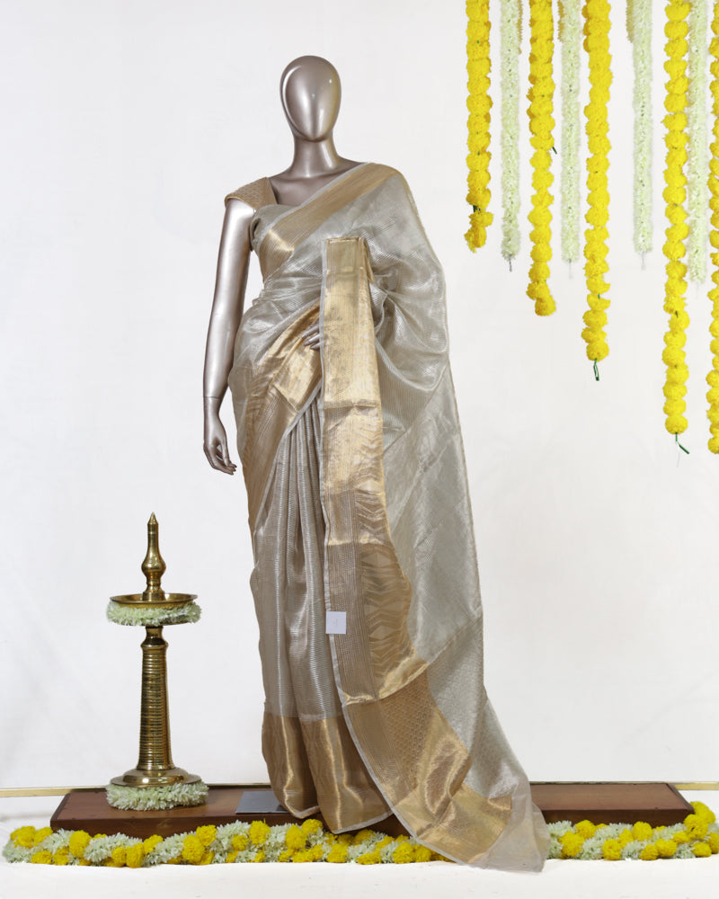 Golden Horizon Tissue Saree