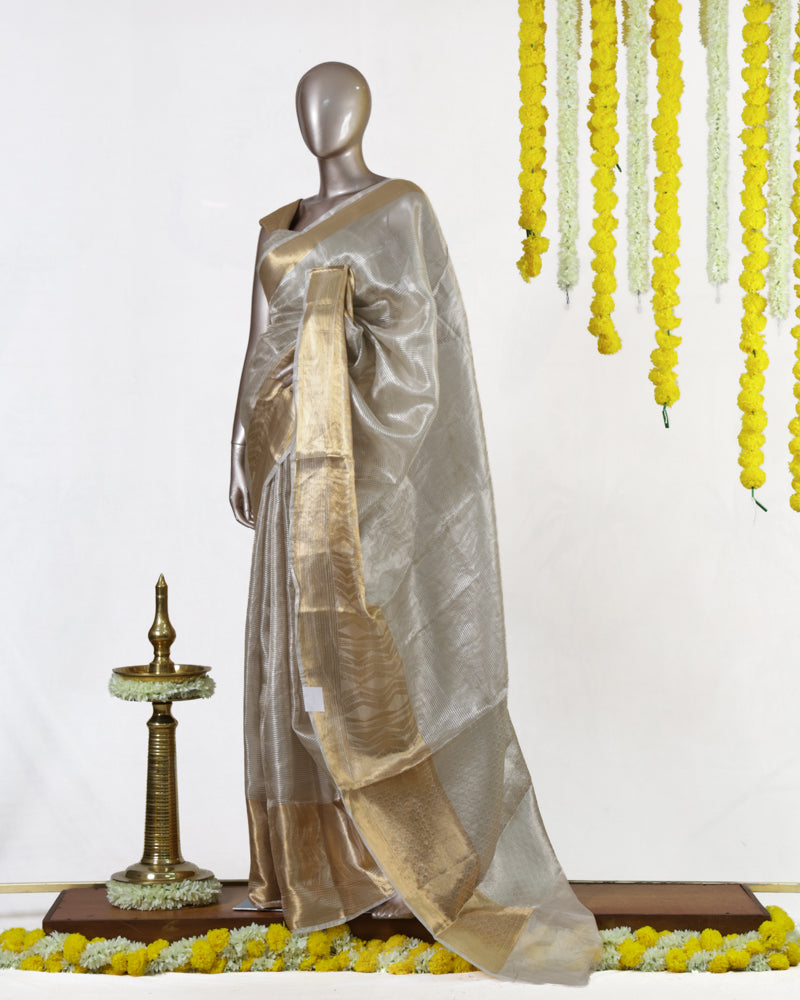Golden Horizon Tissue Saree