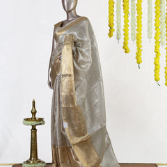 Golden Horizon Tissue Saree