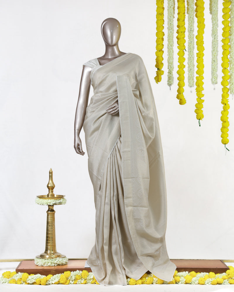 Ivory Whisper Banarasi Saree