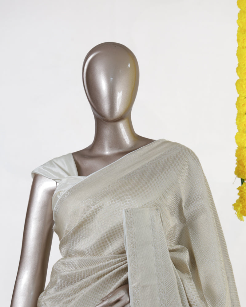 Ivory Whisper Banarasi Saree