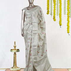 Blush Blossom Banarasi Saree