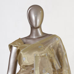 Golden Meadow Organza Saree