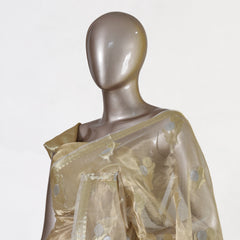 Golden Meadow Organza Saree