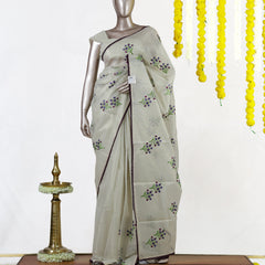 Amethyst Bloom Organza Saree