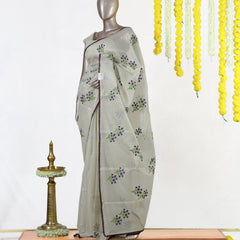 Amethyst Bloom Organza Saree