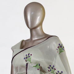 Amethyst Bloom Organza Saree