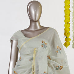 Golden Marigold Tissue Organza Saree