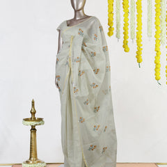 Golden Marigold Tissue Organza Saree