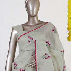 Pink Berry Tissue Organza Saree